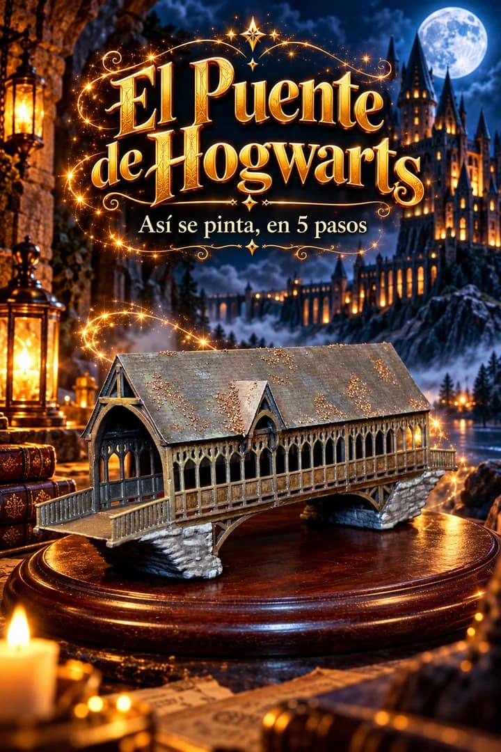 Die Hogwarts-Brücke: so wird ein detailreiches Stück bemalt, in 5 Schritten