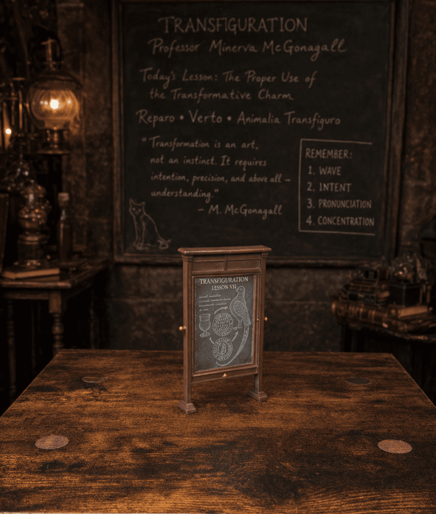 Pizarra del Aula de Transformación del Castillo Mágico Pizarra del Aula de Transformación del Castillo Mágico