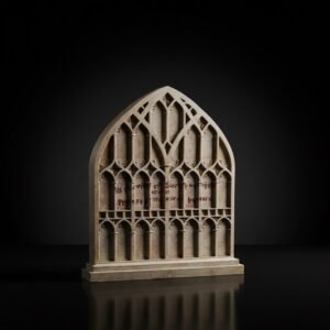 Diorama del muro secreto con letras luminosas