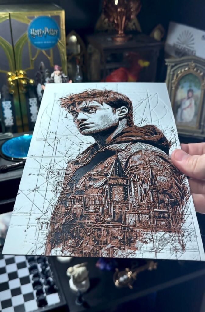 Ilustración 3D mago en el castillo Ilustración 3D mago en el castillo